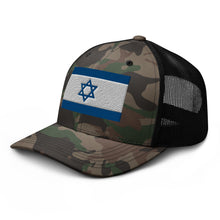 Load image into Gallery viewer, Camouflage trucker hat - Israel Flag
