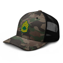 Load image into Gallery viewer, Camouflage trucker hat - Army - SFC wo Txt
