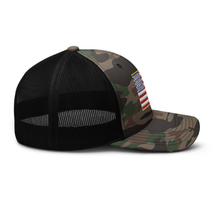 Camouflage trucker hat - United States of America Flag