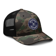 Load image into Gallery viewer, Camouflage trucker hat - Spyder Ryder - Free Wheel Motion - Blue
