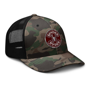 Camouflage trucker hat - Spyder Ryder - Free Wheel Motion - Cherry Red