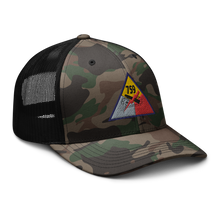 Load image into Gallery viewer, Camouflage trucker hat - Army - 759th Tank Battalion SSI
