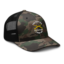 Load image into Gallery viewer, Camouflage trucker hat - Army - The Best Job I ever had - Infantry Br - US Army X 300
