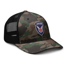 Load image into Gallery viewer, Camouflage trucker hat - Army - 11th Airborne Division wo txt
