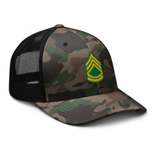 Load image into Gallery viewer, Camouflage trucker hat - Army - SFC wo Txt
