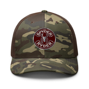 Camouflage trucker hat - Spyder Ryder - Free Wheel Motion - Cherry Red