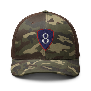 Camouflage trucker hat - SSI - 8th Personnel Command wo Txt X 300