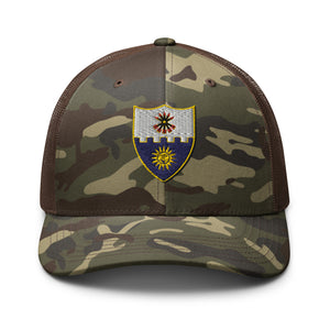 Camouflage trucker hat - 1st Battalion, 22nd Infantry (Infantry without TEXT