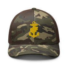 Load image into Gallery viewer, Camouflage trucker hat - Navy - Navy Nurse Corps Pin wo Txt
