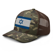 Load image into Gallery viewer, Camouflage trucker hat - Israel Flag
