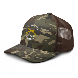 Camouflage trucker hat - Army - The Best Job I ever had - Infantry Br - US Army X 300