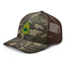 Load image into Gallery viewer, Camouflage trucker hat - Army - SFC wo Txt
