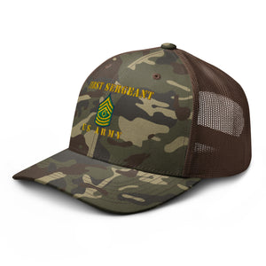 Camouflage trucker hat - Army - First Sergeant - Line