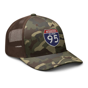 Camouflage trucker hat - Govt - Interstate 95 - Delaware