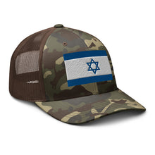 Load image into Gallery viewer, Camouflage trucker hat - Israel Flag
