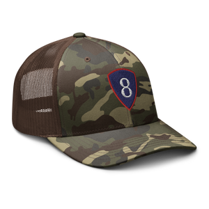 Camouflage trucker hat - SSI - 8th Personnel Command wo Txt X 300