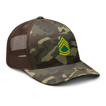 Load image into Gallery viewer, Camouflage trucker hat - Army - SFC wo Txt
