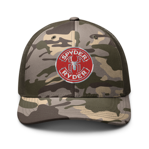 Camouflage trucker hat - Spyder Ryder - Free Wheel Motion - Red