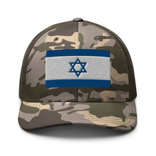 Load image into Gallery viewer, Camouflage trucker hat - Israel Flag
