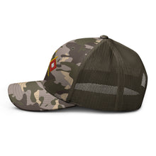 Load image into Gallery viewer, Camouflage trucker hat - Army - 124th Signal Bn - Voice Iron Horse - Vietnam Vet
