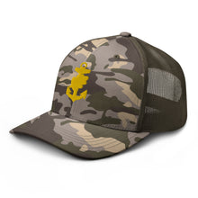 Load image into Gallery viewer, Camouflage trucker hat - Navy - Navy Nurse Corps Pin wo Txt
