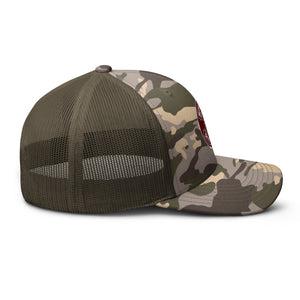 Camouflage trucker hat - Spyder Ryder - Free Wheel Motion - Cherry Red