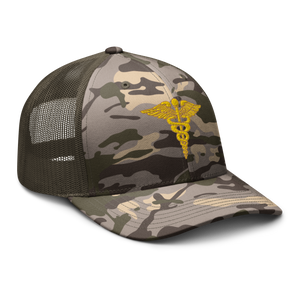 Camouflage trucker hat - Medical - Medical Symbol - Caduceus