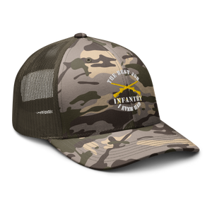 Camouflage trucker hat - Army - The Best Job I ever had - Infantry Br - US Army X 300