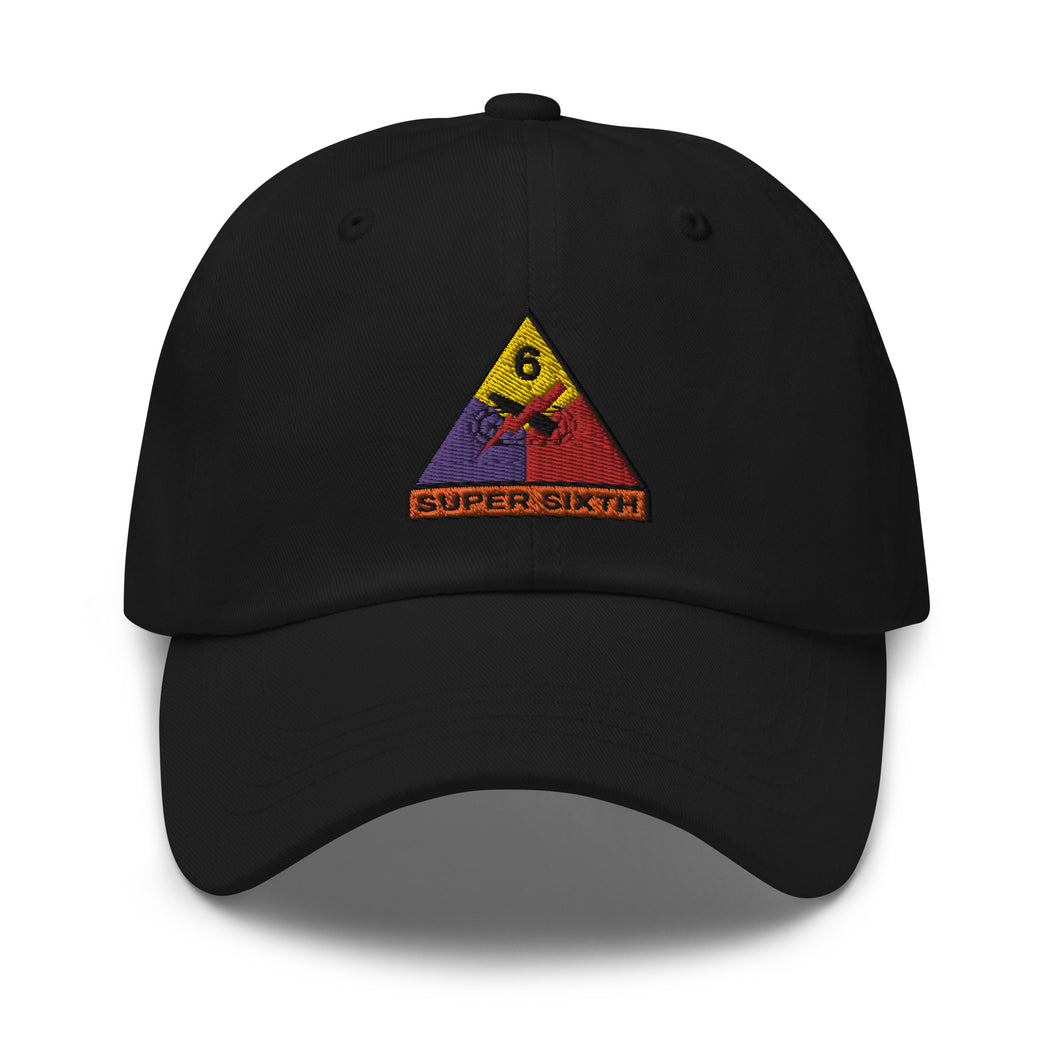 Dad hat - Army - 6th Armored Division - Super Sixth wo Txt