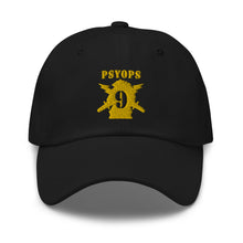 Load image into Gallery viewer, Dad hat - Army - PSYOPS w Branch Insignia - 9th Battalion Numeral - Line X 300 - Hat
