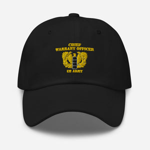 Dad hat - Emblem - Warrant Officer 4 - CW4 w Eagle - US Army