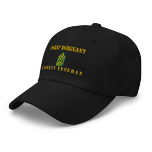 Dad hat - Army - First Sergeant - Combat Veteran - Line