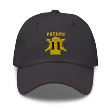 Load image into Gallery viewer, Dad hat - Army - PSYOPS w Branch Insignia - 11th Battalion Numeral - Line X 300 - Hat
