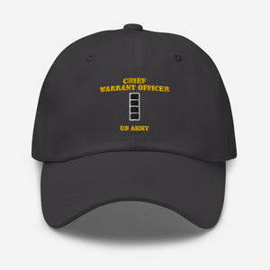 Dad hat - Emblem - Warrant Officer 4 - CW4 - US Army