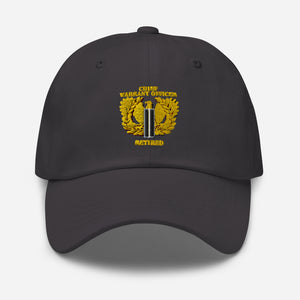 Dad hat - Emblem - Warrant Officer - CW6 - Retired X 300