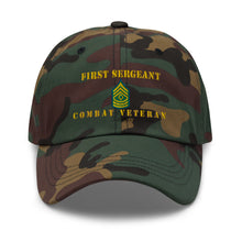 Load image into Gallery viewer, Dad hat - Army - First Sergeant - Combat Veteran - Line
