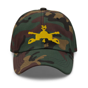 Dad hat - Army - 4th Bn 34th Armor - Armor Branch wo Txt