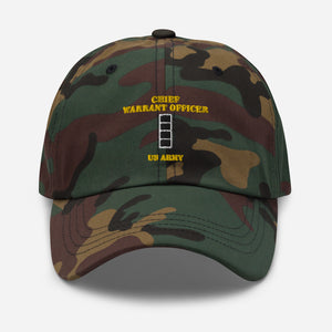 Dad hat - Emblem - Warrant Officer 4 - CW4 - US Army