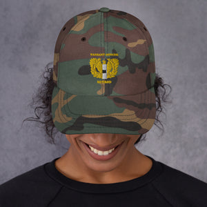 Dad hat - Emblem - Warrant Officer - WO1 - Retired X 300