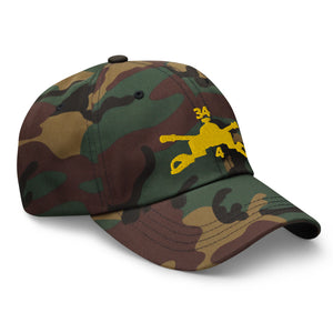 Dad hat - Army - 4th Bn 34th Armor - Armor Branch wo Txt