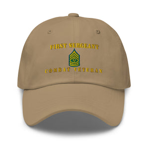 Dad hat - Army - First Sergeant - Combat Veteran - Line