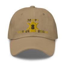 Load image into Gallery viewer, Dad hat - Army - PSYOPS w Branch Insignia - 8th Battalion Numeral - w Vietnam Vet X 300 - Hat
