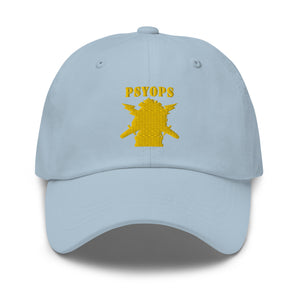 Dad hat - Army - PSYOPS w Branch Insignia - Line X 300 - Hat