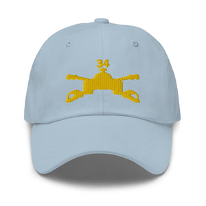 Dad hat - Army - 34th Armor Regiment - Armor Branch wo Txt