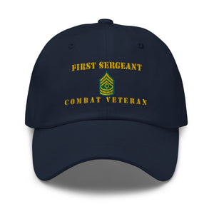 Dad hat - Army - First Sergeant - Combat Veteran - Line