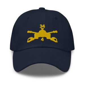 Dad hat - Army - 4th Bn 34th Armor - Armor Branch wo Txt