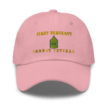 Load image into Gallery viewer, Dad hat - Army - First Sergeant - Combat Veteran - Line
