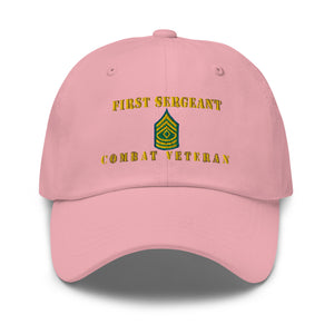 Dad hat - Army - First Sergeant - Combat Veteran - Line