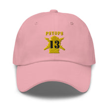 Load image into Gallery viewer, Dad hat - Army - PSYOPS w Branch Insignia - 13th Battalion Numeral - Line X 300 - Hat
