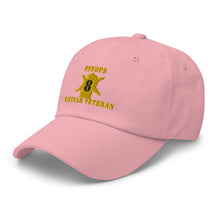 Load image into Gallery viewer, Dad hat - Army - PSYOPS w Branch Insignia - 8th Battalion Numeral - w Vietnam Vet  Below X 300 - Hat
